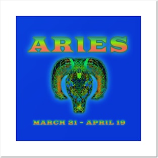 Aries 9b Blue Posters and Art